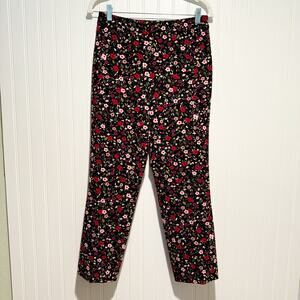 Kate Spade Slim Fit Floral Ponte Pants Ankle Length Size 4